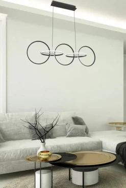 Cheap Ledowa, szeroka lampa wisząca do salonu A0022-351 KOS | Kaja Żyrandole Nowoczesne