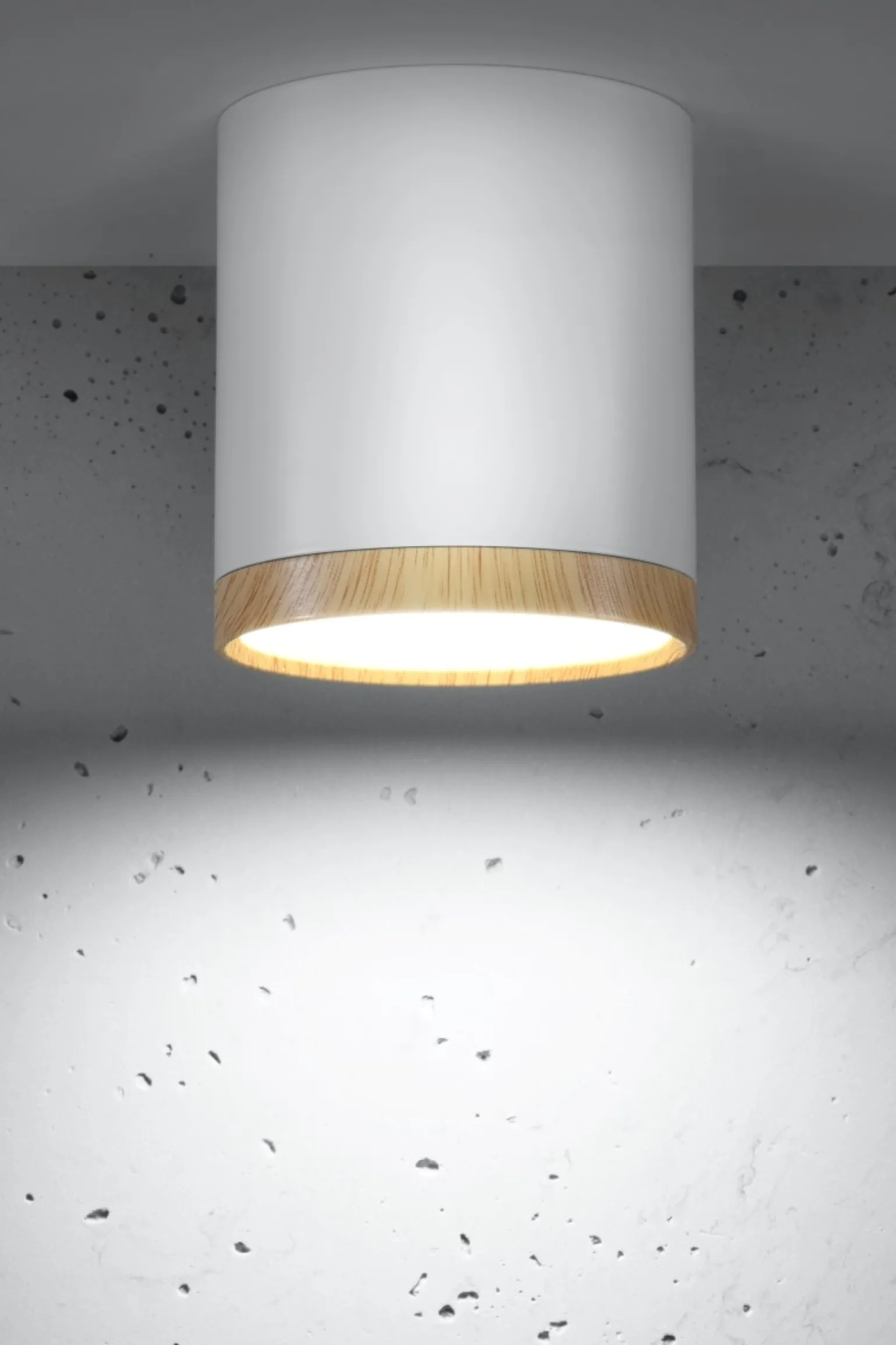 Sklep Kaja LEDowa tuba natynkowa z drewnem 2273624 z serii TUBA | Kaja