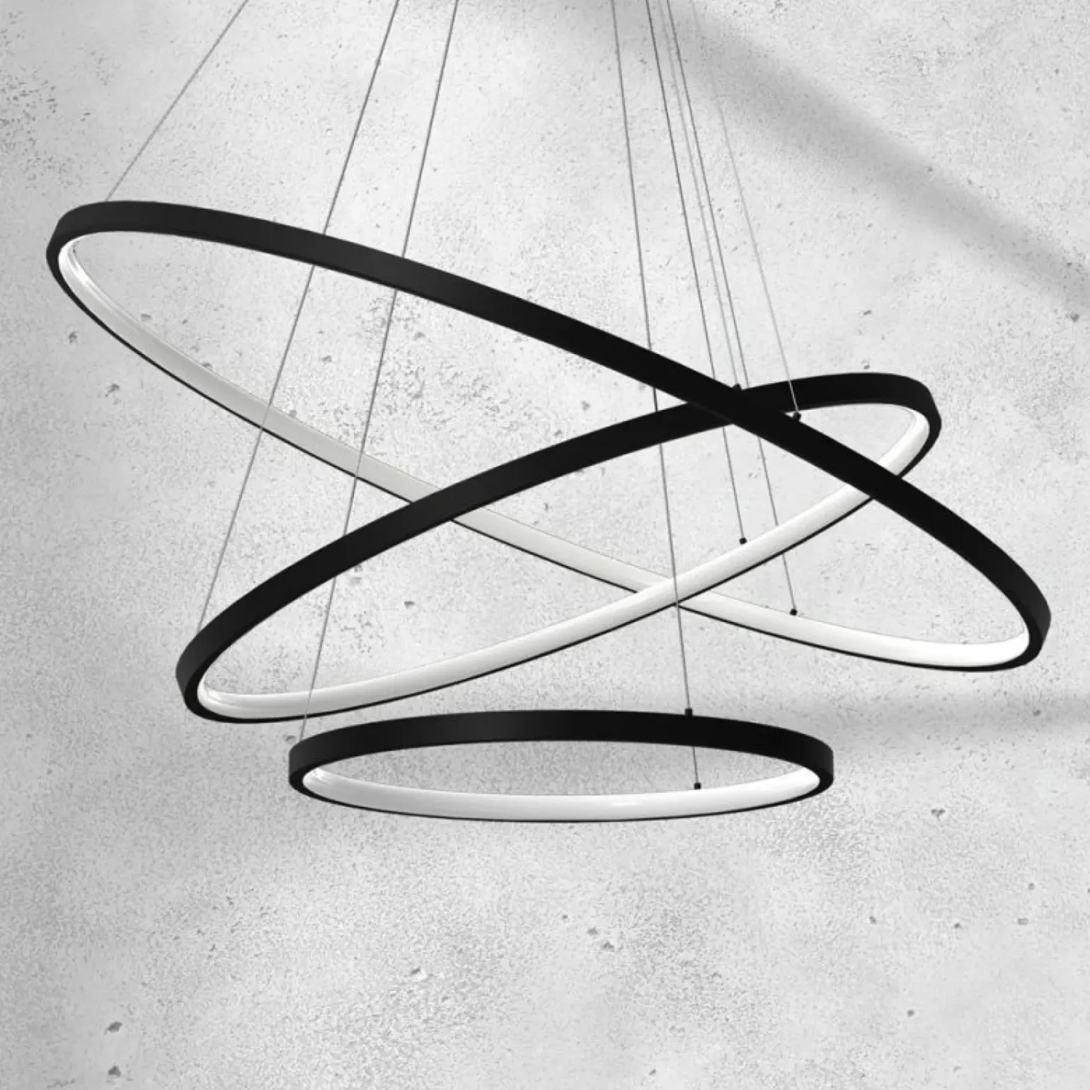 Best Ledowe koła na regulowanych zwisach ML7945 ROTONDA | Kaja Oświetlenie Żyrandole Nowoczesne