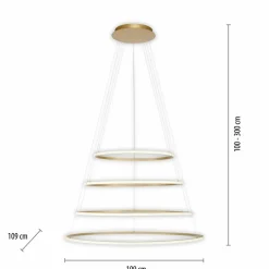 Best Sale Ledowe obręcze na regulowanych zwisach 2124-60 TESSARA | Kaja Żyrandole Nowoczesne