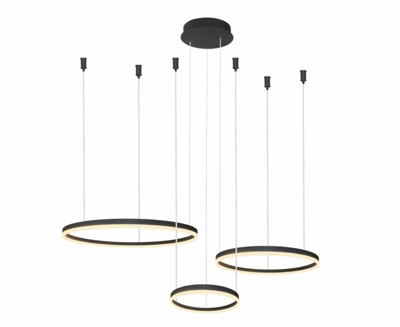 Sale Ledowe okręgi, żyrandol z pilotem w zestawie AZ4972 HALO | Kaja Żyrandole Nowoczesne