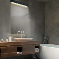 Sklep Kaja Ledowy, czarny kinkiet łazienkowy GS-LWA-18W 3000K BK z serii IBROS