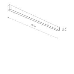 Sklep Kaja Ledowy plafon nad wejścia 150cm 3000K 11362 OUTLINE LED | Kaja