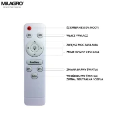 Sklep Kaja Ledowy plafon o mocy 36W, sterowana pilotem ML6398 z serii BONO | Kaja Oświetlen