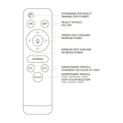 Sklep Kaja Ledowy plafon sufitowy, sterowany pilotem ML6397 z serii MEGAN | Kaja Oświetleni