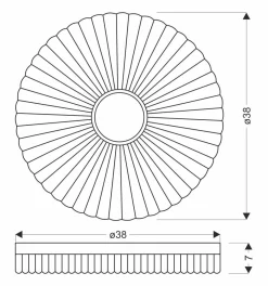Sklep Kaja Ledowy plafon sufitowy ze złotymi elementami 13-24954 z serii TART | Kaja Oświet