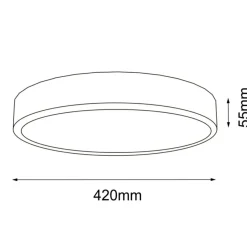 Sklep Kaja Ledowy plafon w białym kolorze ⌀42cm 3000K ANT 7173 NOMI | Kaja