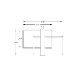 Sklep Kaja Ledowy plafon z elementem drewna C230624202A MINAR | Kaja Oświetlenie