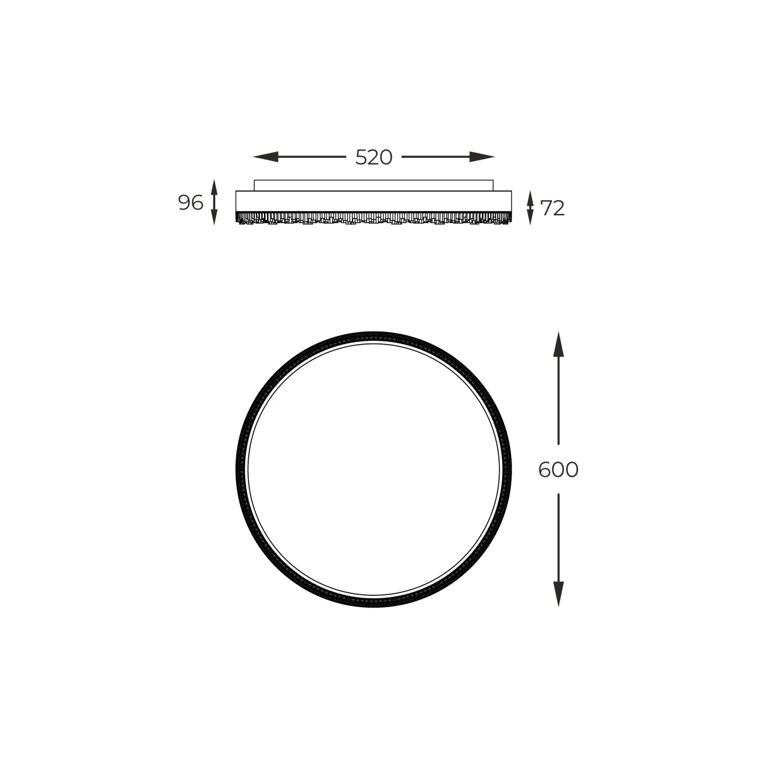 Sklep Kaja Ledowy plafon z kryształowym zdobieniem FM2304600R-MB REGI | Kaja