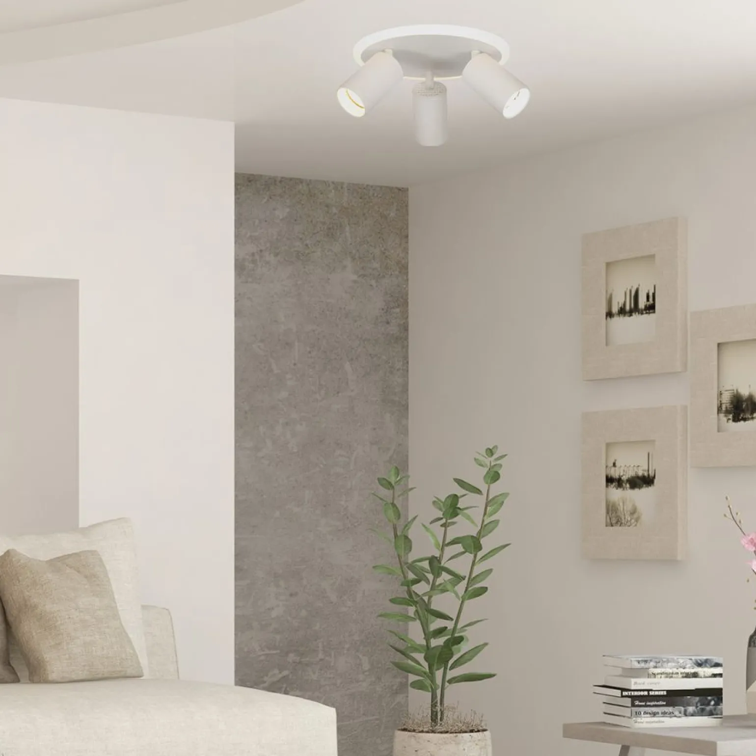 Sklep Kaja Ledowy plafon z reflektorami GU10 LP-0612/3C ROUND WH PARMA | Kaja