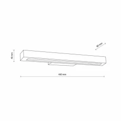 Sklep Kaja Ledowy, prosty kinkiet postarzana sosna TK 5920 TEO | Kaja Oświetlenie