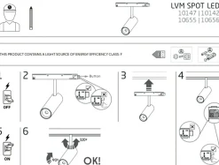 Sklep Kaja Ledowy spot do szyny magnetycznej 1F 10147 LVM SPOT LED | Kaja