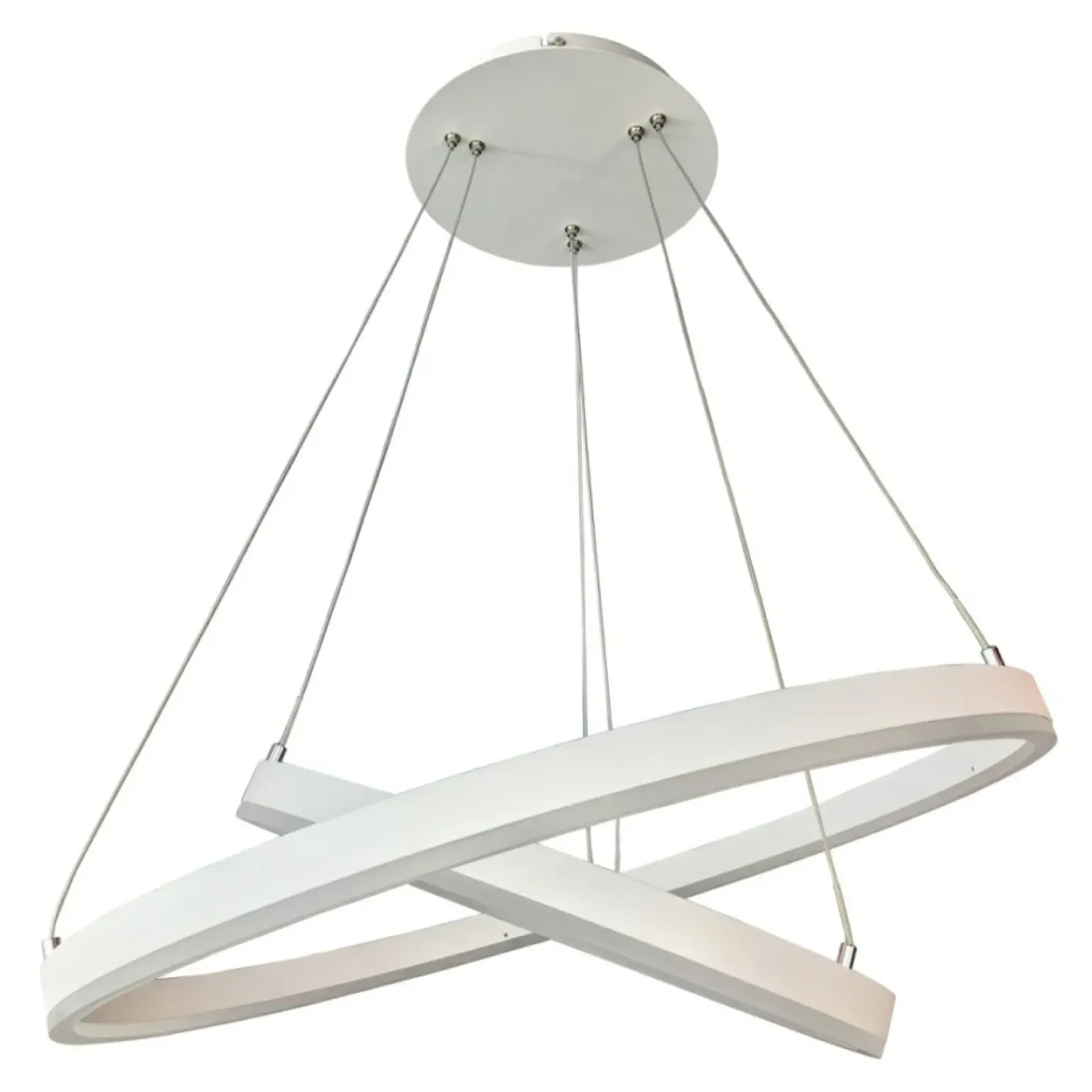 Best Ledowy żyrandol z obręczami 5239-874RP-WH-3 JOVITA | Kaja Oświetlenie Żyrandole Nowoczesne