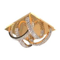 Sklep Kaja Ledowy, złoty plafon z kryształowymi ringami MX3274-4-3GT TULA | Kaja