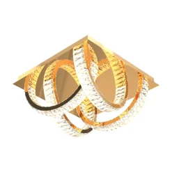 Sklep Kaja Ledowy, złoty plafon z kryształowymi ringami MX3274-4-3GT TULA | Kaja