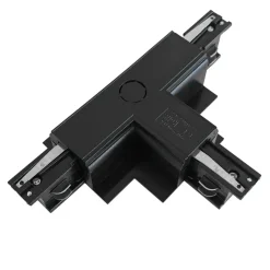 Sklep Kaja Lewy, czarny łącznik typu T do szyny AZ5440 TRACK 3LINE GIPS | Kaja