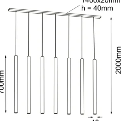 Cheap Liniowa, biała lampa wisząca nad szeroki stół ANT 7576 YABU | Kaja Żyrandole Nowoczesne
