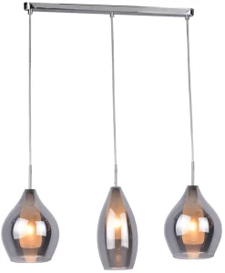 Discount Liniowa, owana lampa wisząca nad stół AZ2149 AMBER MIALNO | Kaja Żyrandole Nowoczesne