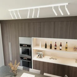 Best Sale Liniowa lampa sufitowa 116cm ze spotami 1352/9 IVI 9 WHITE | Kaja Żyrandole Nowoczesne