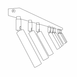 Best Sale Liniowa lampa sufitowa 116cm ze spotami 1352/9 IVI 9 WHITE | Kaja Żyrandole Nowoczesne