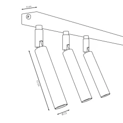 Best Sale Liniowa lampa sufitowa 116cm ze spotami 1352/9 IVI 9 WHITE | Kaja Żyrandole Nowoczesne