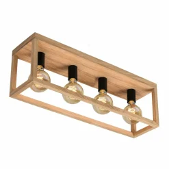 Fashion Liniowa lampa sufitowa w drewnianej oprawie 9154474L KAGO | Kaja Żyrandole Nowoczesne
