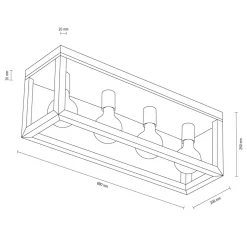 Fashion Liniowa lampa sufitowa w drewnianej oprawie 9154474L KAGO | Kaja Żyrandole Nowoczesne