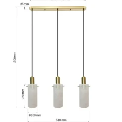 Sale Liniowa lampa wisząca nad stół w kuchni LP-945/3L WH TIRANA | Kaja Żyrandole Nowoczesne
