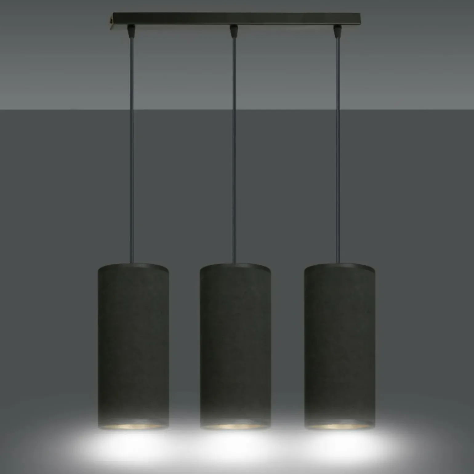 Store Liniowa lampa wisząca nad stół w jadalni 1067/3 BENTE | Kaja Żyrandole Nowoczesne