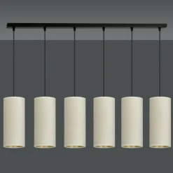 Store Liniowa lampa wisząca z wąskimi abażurami 1059/6 BENTE | Kaja Żyrandole Nowoczesne