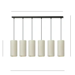 Store Liniowa lampa wisząca z wąskimi abażurami 1059/6 BENTE | Kaja Żyrandole Nowoczesne