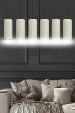 Store Liniowa lampa wisząca z wąskimi abażurami 1059/6 BENTE | Kaja Żyrandole Nowoczesne