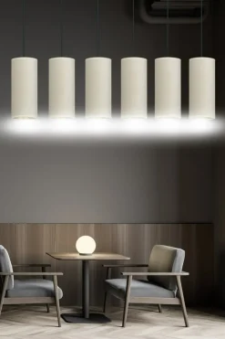 Store Liniowa lampa wisząca z wąskimi abażurami 1059/6 BENTE | Kaja Żyrandole Nowoczesne