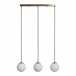 Clearance Liniowa lampa z białymi kloszami nad stół ABR-LWPP-3XE27 DANTE | Kaja Żyrandole Nowoczesne