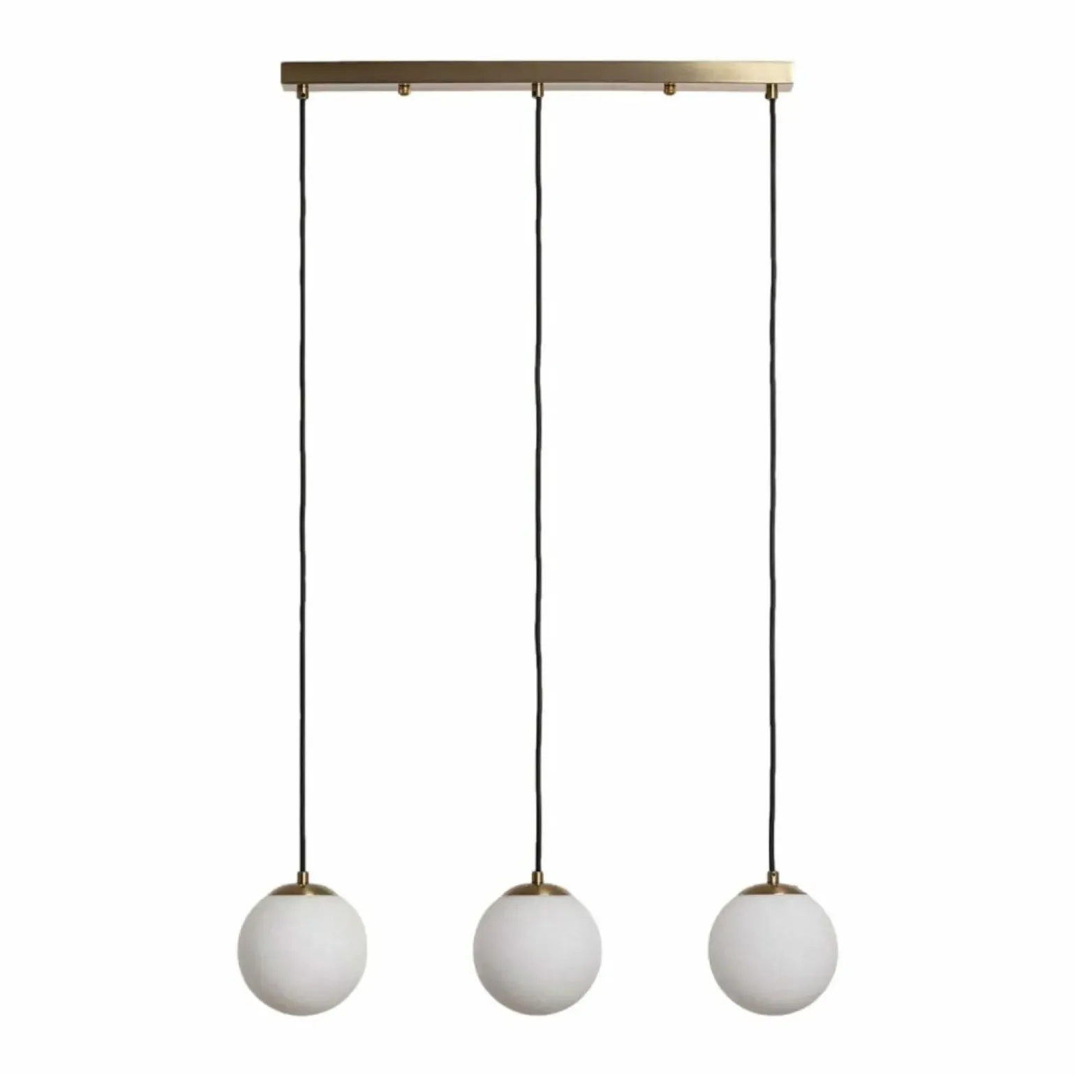 Clearance Liniowa lampa z białymi kloszami nad stół ABR-LWPP-3XE27 DANTE | Kaja Żyrandole Nowoczesne