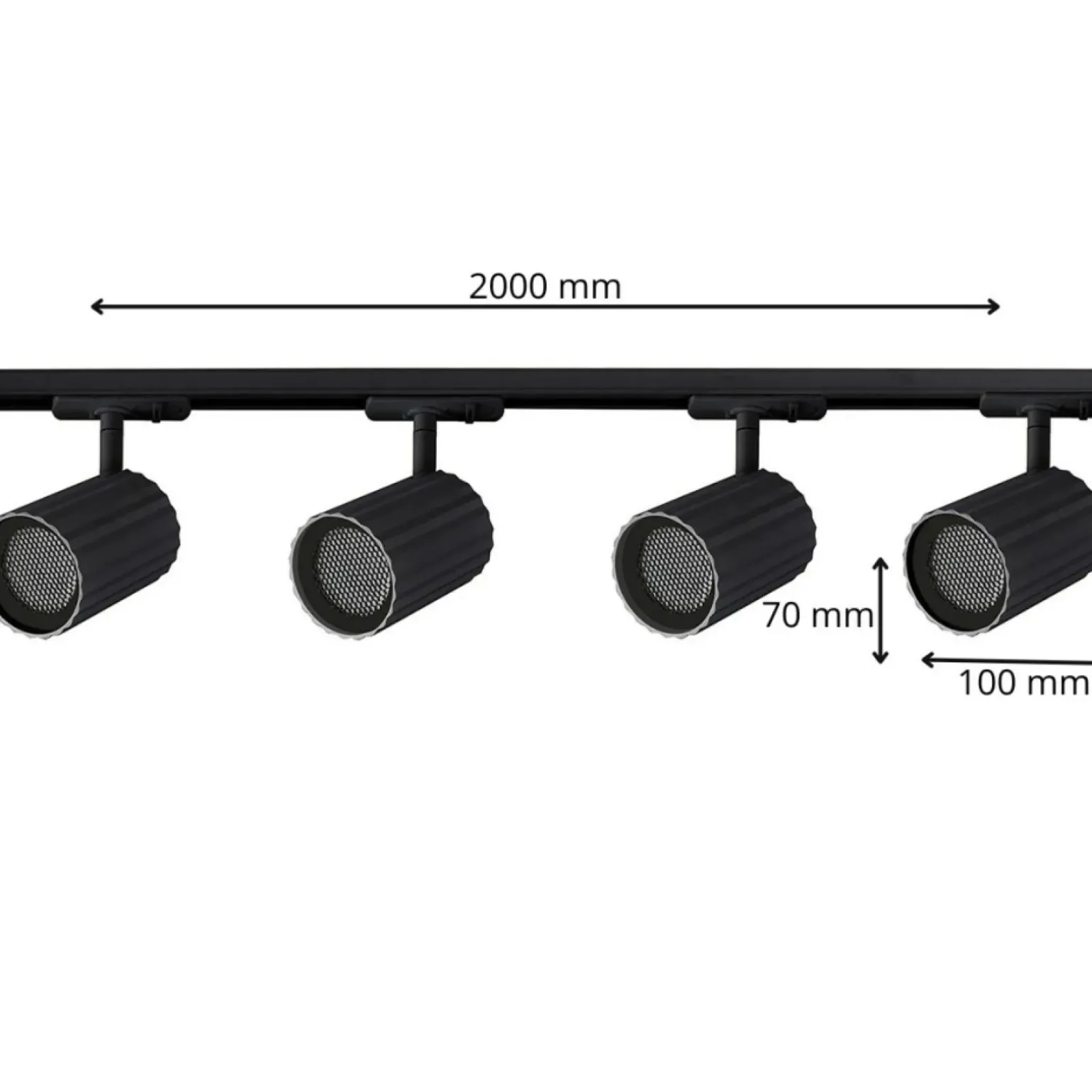 Sklep Kaja Listwa 1-fazowa 2m z reflektorami LP-787 SET 1F BK z serii TOKIO SET