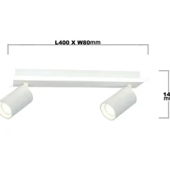 Cheap Listwa sufitowa LED z reflektorami GU10 LP-0612/2WS WH PARMA | Kaja Żyrandole Nowoczesne