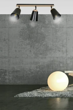 Fashion Listwa sufitowa z 3 kloszami w kolorze czarnym 725/3 | Kaja Żyrandole Nowoczesne