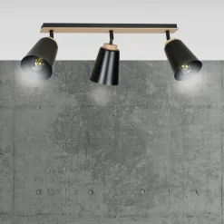 Fashion Listwa sufitowa z 3 kloszami w kolorze czarnym 725/3 | Kaja Żyrandole Nowoczesne