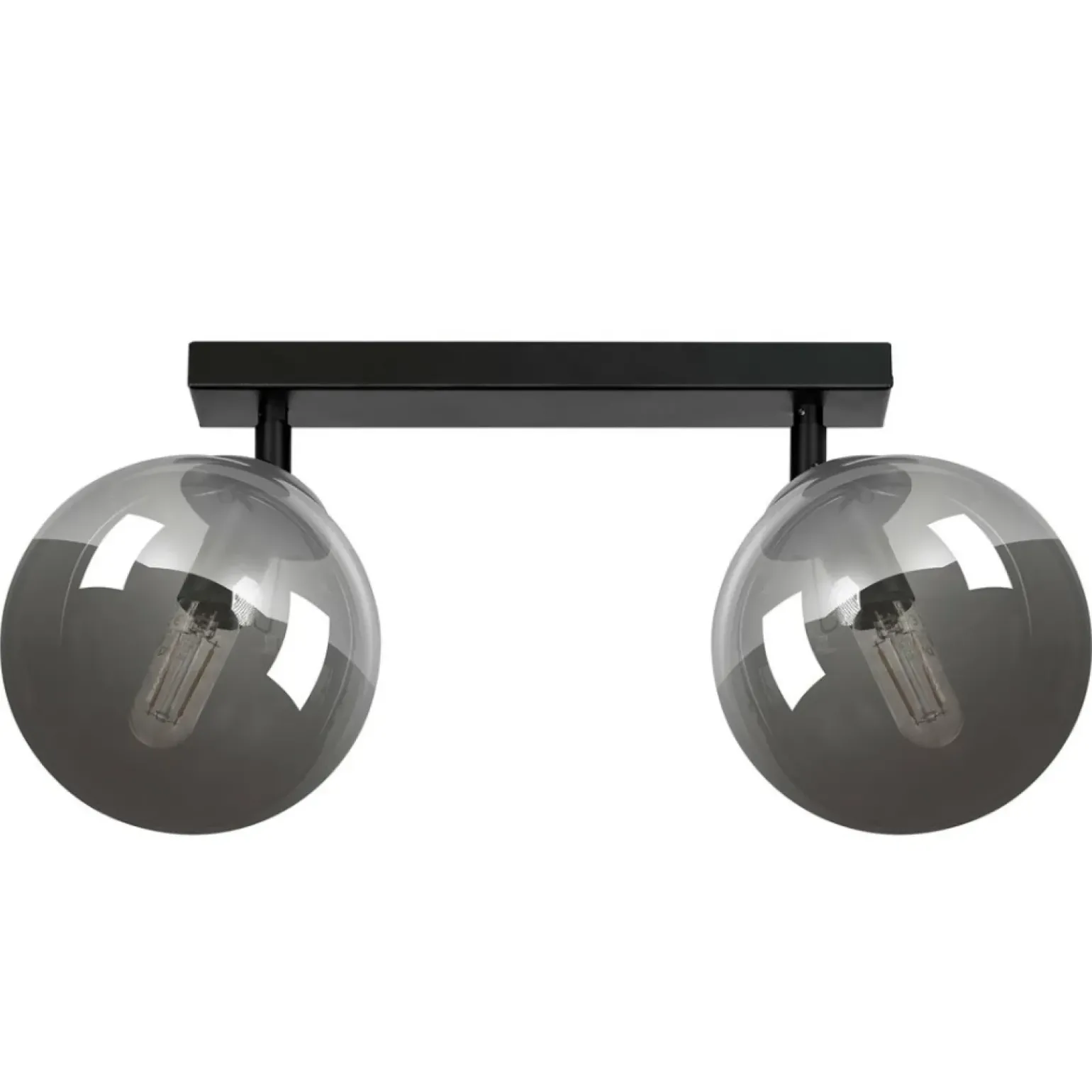 Outlet Listwa sufitowa z grafitowymi kloszami 777/2 | Kaja Oświetlenie Żyrandole Nowoczesne