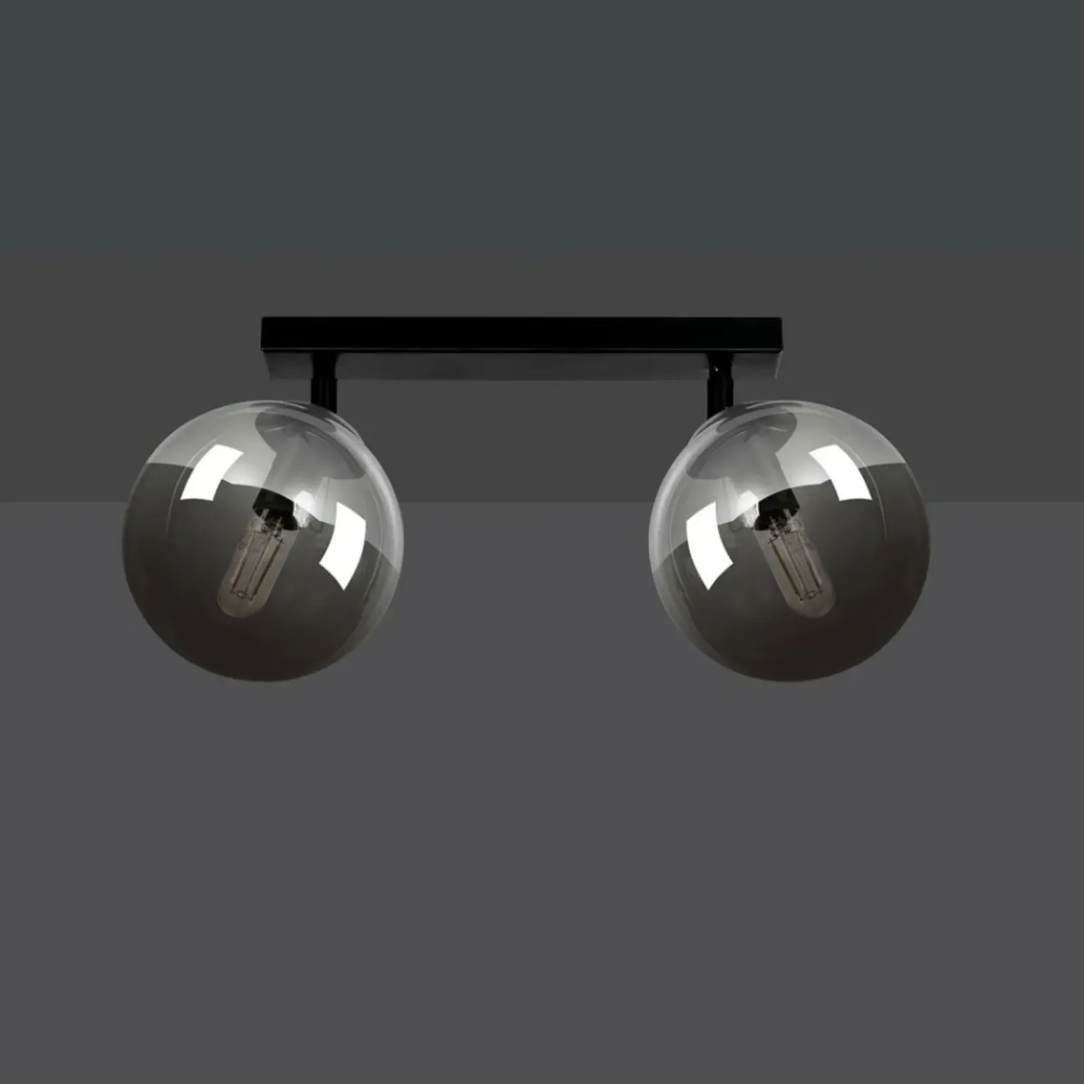 Outlet Listwa sufitowa z grafitowymi kloszami 777/2 | Kaja Oświetlenie Żyrandole Nowoczesne