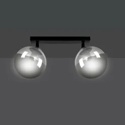 Outlet Listwa sufitowa z grafitowymi kloszami 777/2 | Kaja Oświetlenie Żyrandole Nowoczesne