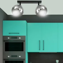 Outlet Listwa sufitowa z grafitowymi kloszami 777/2 | Kaja Oświetlenie Żyrandole Nowoczesne