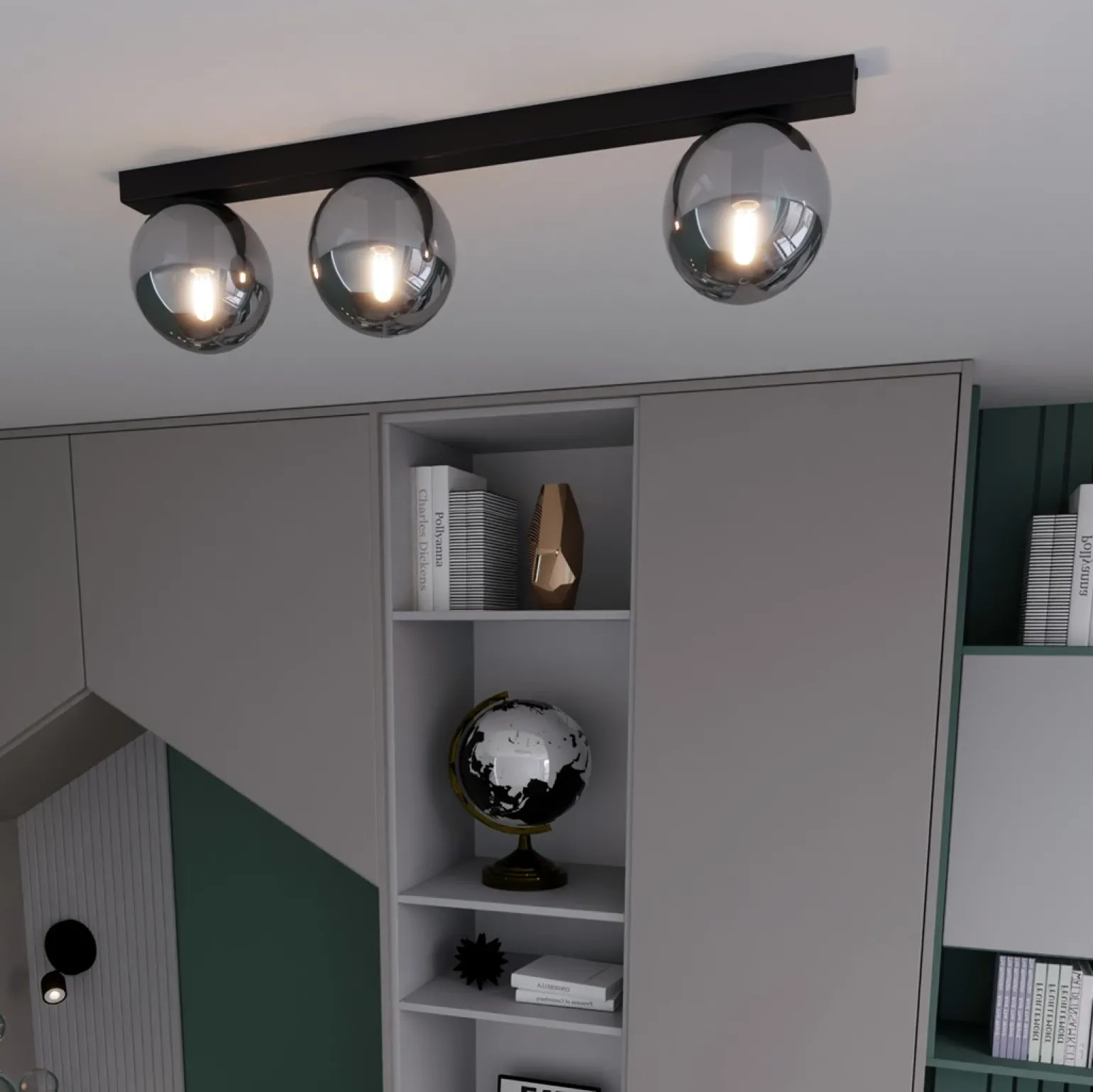 Sklep Kaja Listwa sufitowa z lustrzanymi kloszami 1122/3 FIT | Kaja Oświetlenie