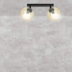 Cheap Listwa sufitowa z miodowymi kulistymi kloszami 778/2 | Kaja Żyrandole Nowoczesne