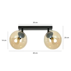 Cheap Listwa sufitowa z miodowymi kulistymi kloszami 778/2 | Kaja Żyrandole Nowoczesne