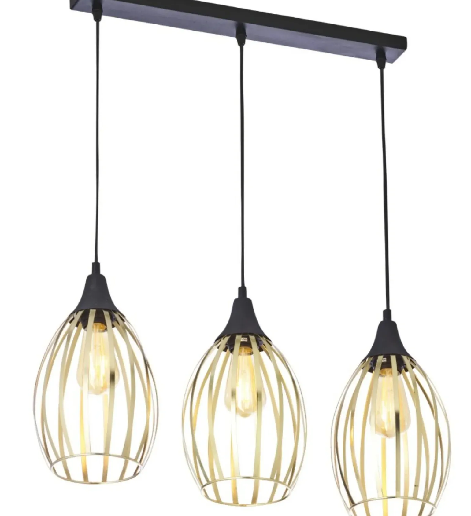 Best Listwa sufitowa ze złotymi kloszami TK 2817 LIZA GOLD | Kaja Żyrandole Nowoczesne