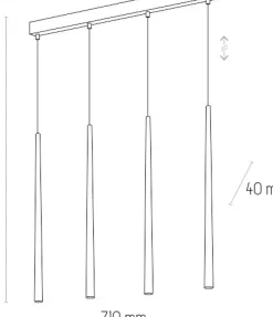 Clearance Listwa sufitowa ze złotymi sopelkami TK 6422 PIANO | Kaja Oświetlenie Żyrandole Nowoczesne