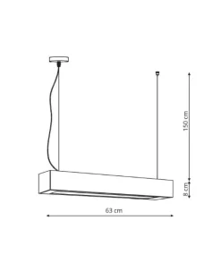 Flash Sale Listwa wisząca nad stół 63cm LP-7001/1P 20 BK-63 18 CCT IBROS | Kaja Żyrandole Nowoczesne