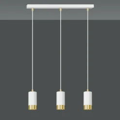 Best Listwa wisząca z trzema lampami w białym kolorze 815/3 | Kaja Żyrandole Nowoczesne